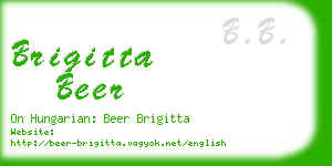 brigitta beer business card